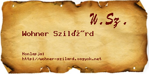 Wohner Szilárd névjegykártya