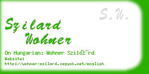 szilard wohner business card